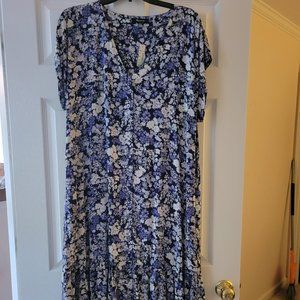 Madewell blue floral dress